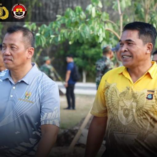 Sinergitas TNI-Polri, Kapolda Bali Hadiri Olahraga Bersama Dalam Rangka Apel Komandan Satuan TNI AD
